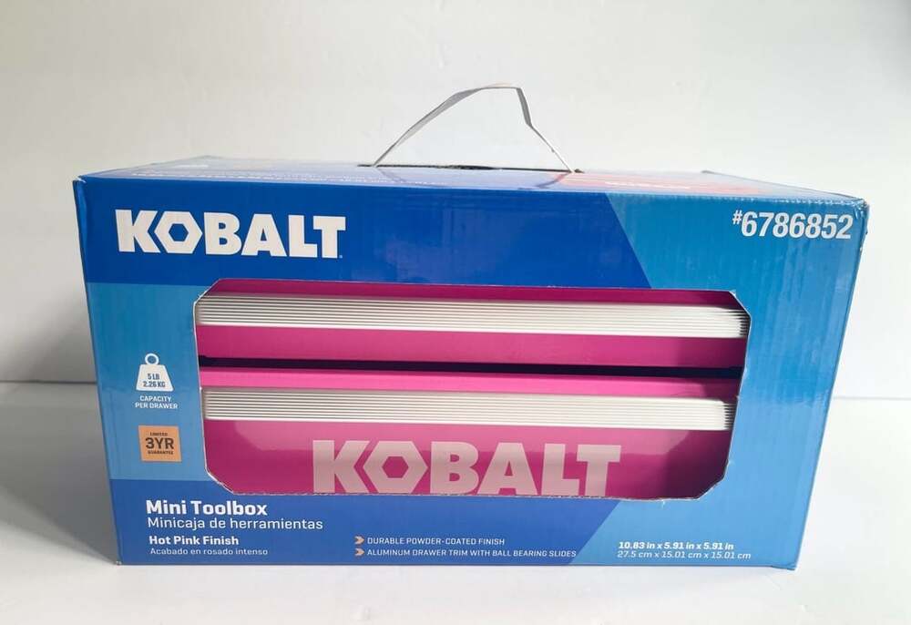 Kobalt Mini 2-Drawer Hot Pink Steel Tool Box